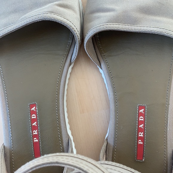Prada Gabardine Flat Sandal, Khaki size 39.5 - Picture 8 of 16